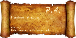 Panker Anita névjegykártya