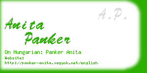 anita panker business card